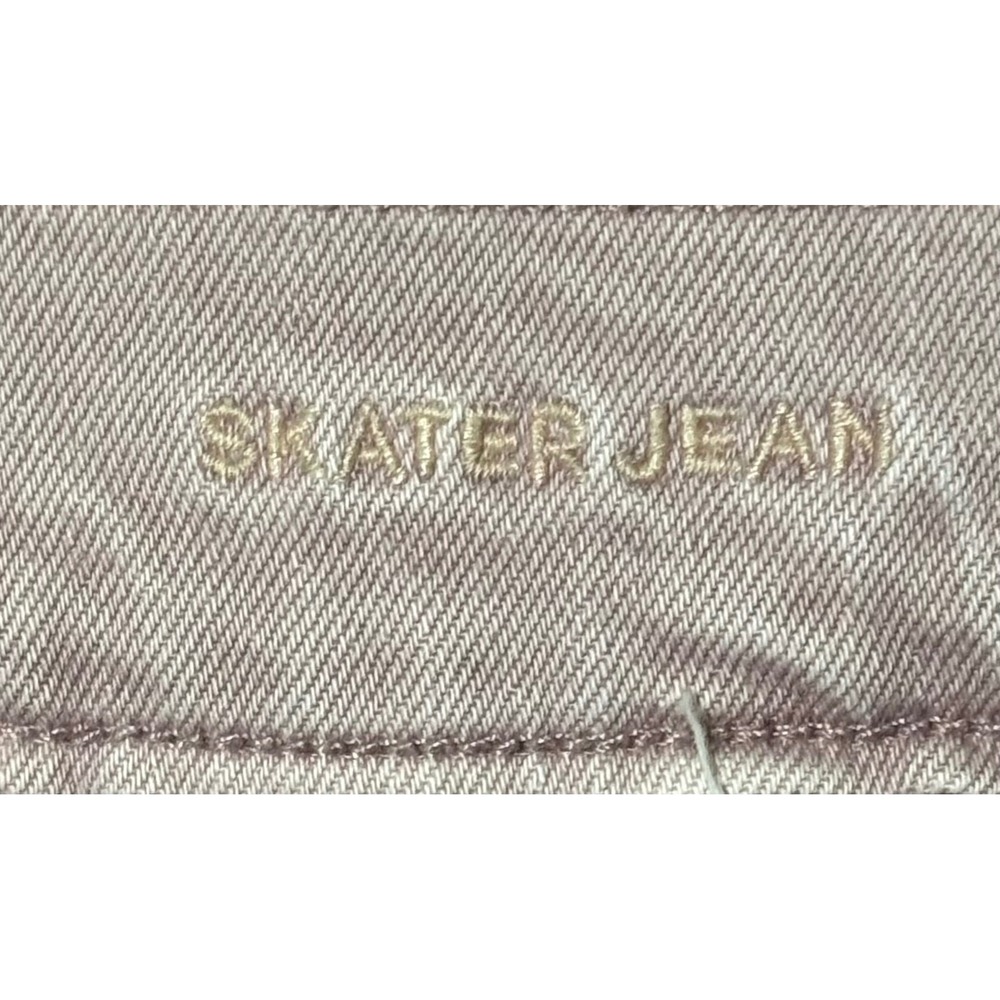 American Eagle Skater Jeans Women Size 2 High Rise Wide Leg Mauve - Picture 11 of 12